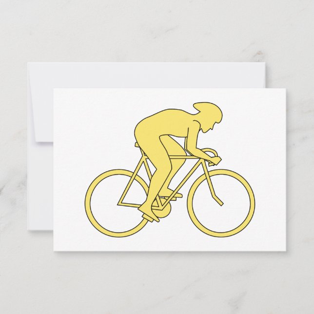 Bicycle Rider i Gult. OSA Kort (Framsida)