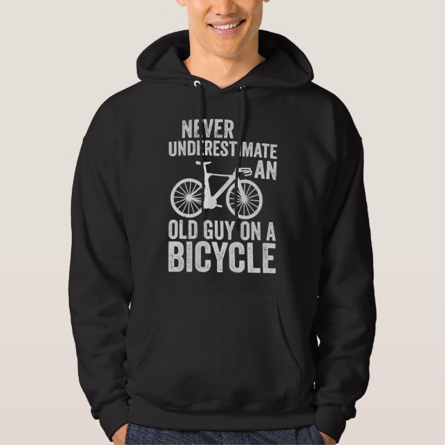 Bicycle Rider Life Begins Where The Road Ends Bike Hoodie (Framsida)