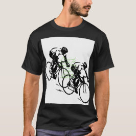 Bicycle Riding Race Art T Shirt