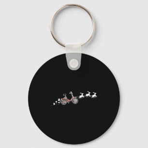 Bicycle Santa Sleigh - Funny Bicycle Nyckelring