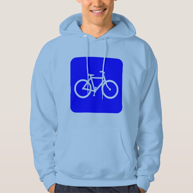 Bicycle Sign - Blue Hoodie (Framsida)
