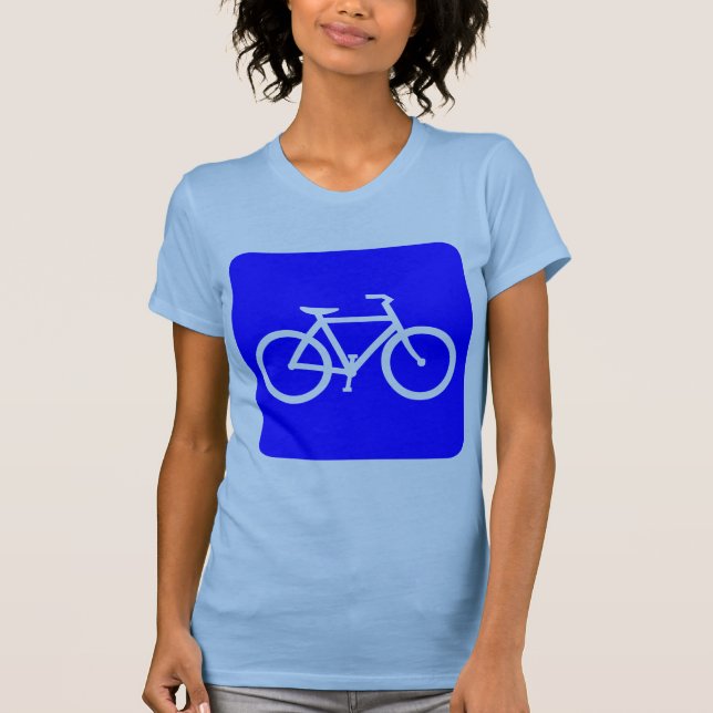 Bicycle Sign - Blue T Shirt (Framsida)