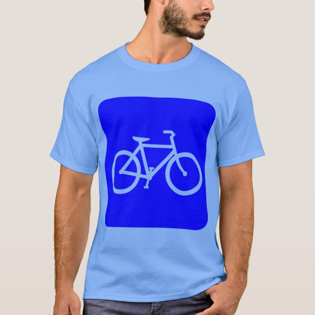 Bicycle Sign - Blue Tee Shirt (Framsida)
