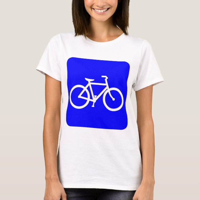 Bicycle Sign - Blue Tee Shirt (Framsida)