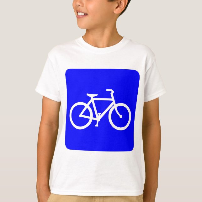 Bicycle Sign - Blue Tee Shirt (Framsida)