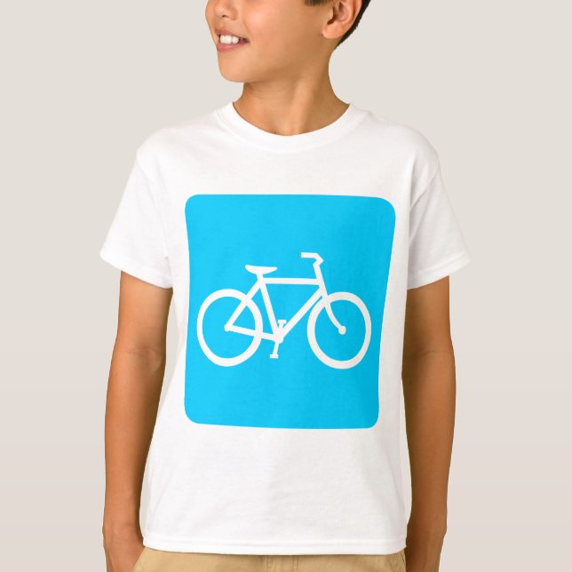 Bicycle Sign - Himlar Blue Tee Shirt (Framsida)