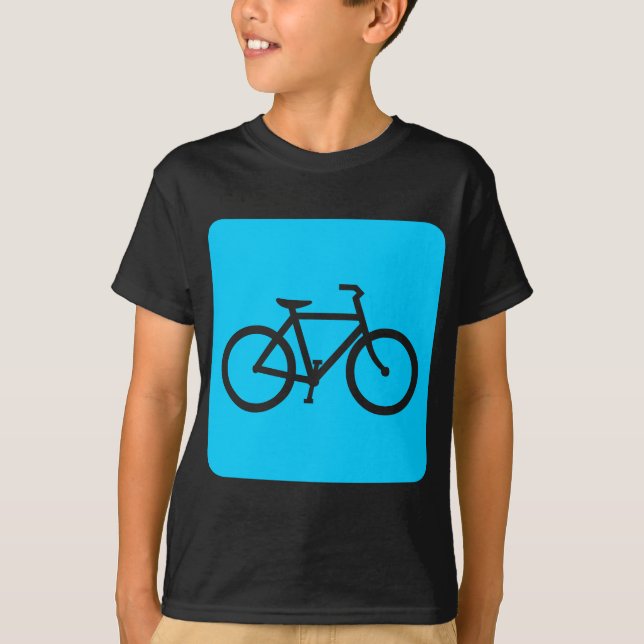 Bicycle Sign - Himlar Blue Tee Shirt (Framsida)