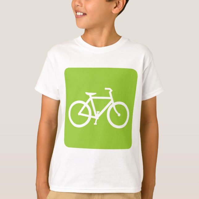 Bicycle Sign - Martian Grönt Tee (Framsida)