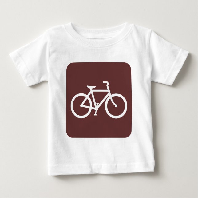 Bicycle Sign - Mörk Brown T Shirt (Framsida)