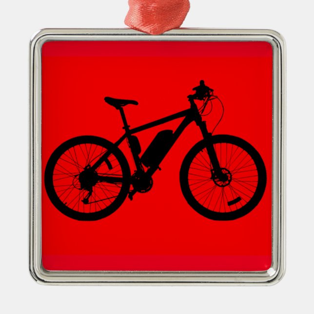 Bicycle Silhouette Julgransprydnad Metall (Framsidan)