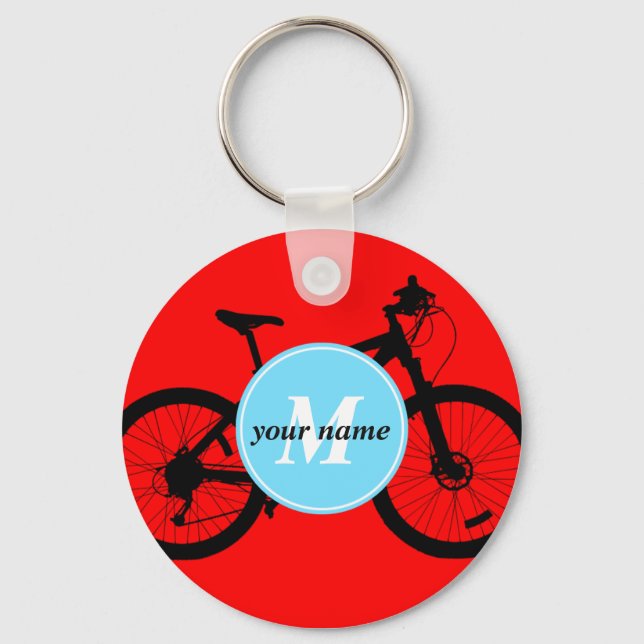 Bicycle Silhouette Nyckelring (Framsida)