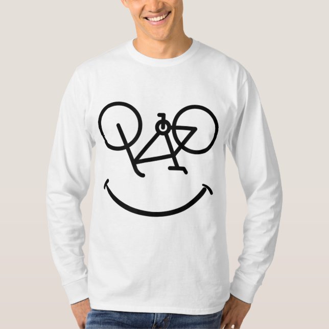 Bicycle Smile citattecken Bike Smiling Ansikte Bik T Shirt (Framsida)