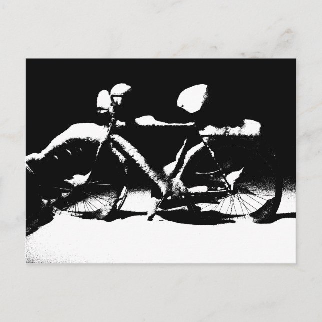Bicycle stäng-up-grafikvykort vykort (Framsida)