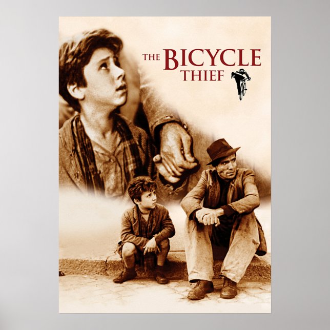 Bicycle Thieves Vittorio De Sica Poster (Framsidan)