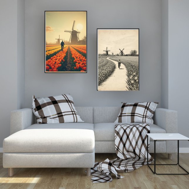 Bicycle through Tulip Fields – Dutch Countryside  Poster (Skapare uppladdad)