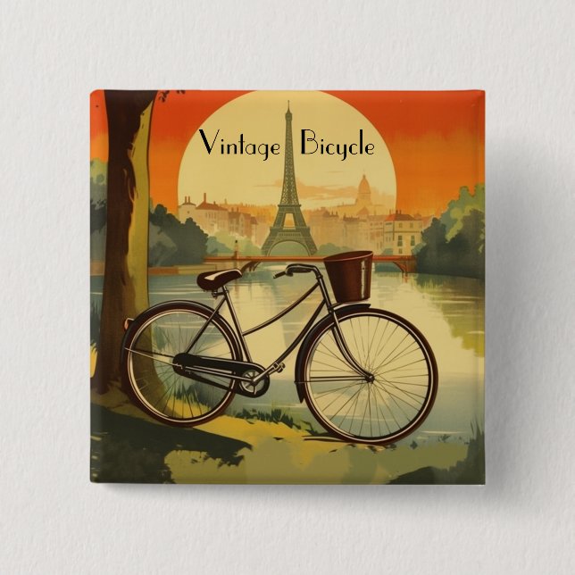 Bicycle Travel Poster, Parisanpassadet Knapp (Framsida)