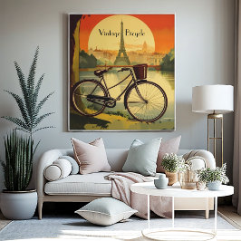 Bicycle Travel Poster, Parisanpassadet Poster