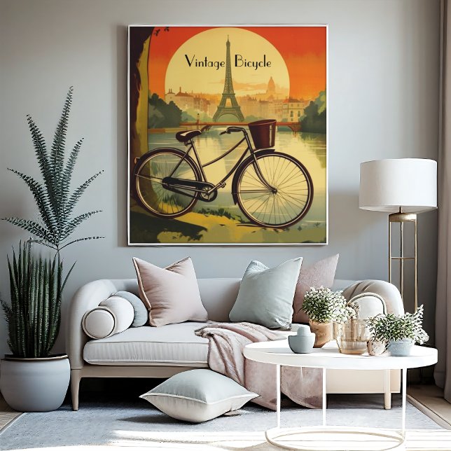 Bicycle Travel Poster, Parisanpassadet Poster (Skapare uppladdad)