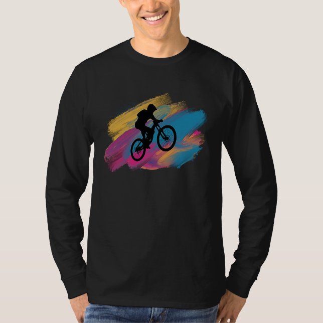 Bicycle Tricks Biker Stunt Racing Bike Rider T Shirt (Framsida)