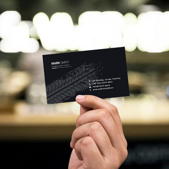 Bicycle Wheel Skriv ut svart svart, svart, svart M Visitkort (Skapare uppladdad)