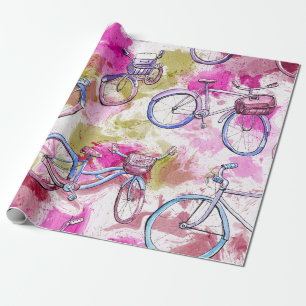 Bicycle Wrapping Papper i Färg Tie Dye Design Presentpapper