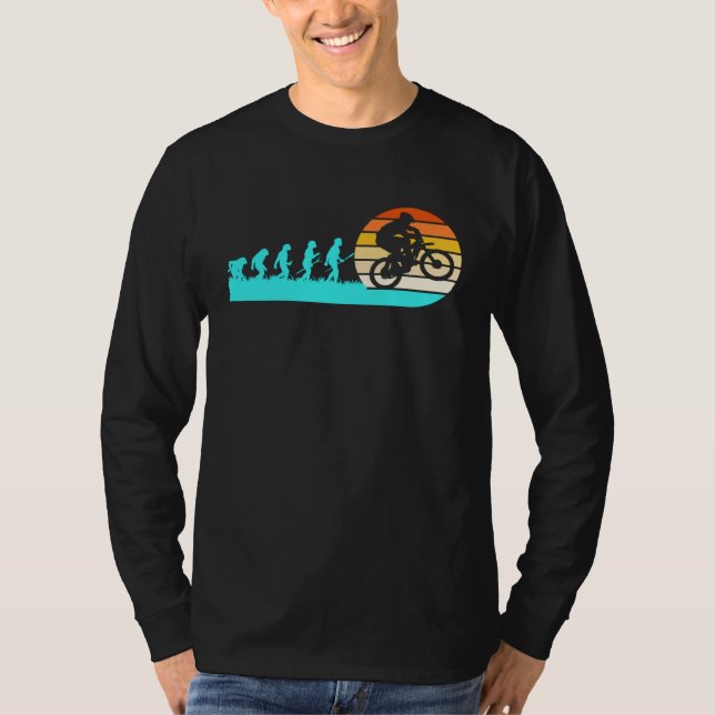 bicycles cyclists bicyclists evolution of man moun t shirt (Framsida)