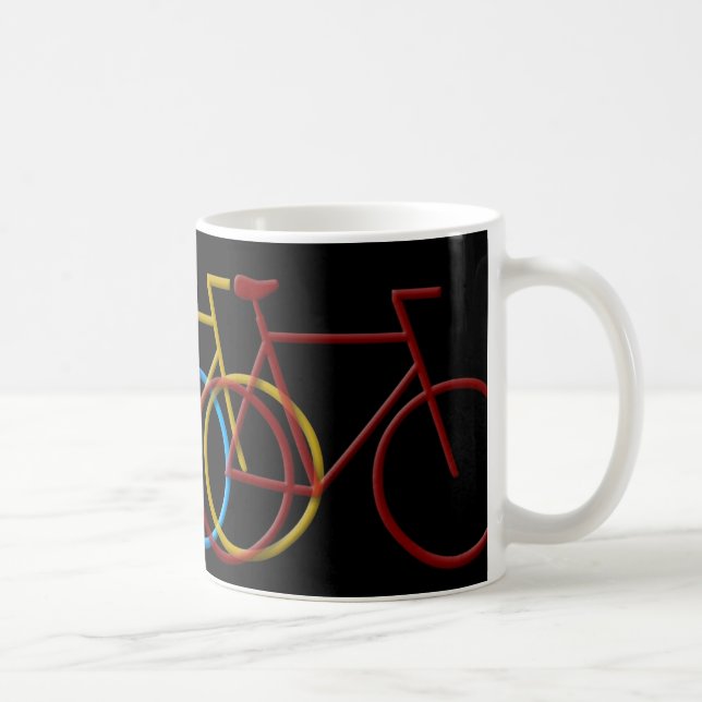 Bicyclesin3ColorsBig Kaffemugg (Höger)
