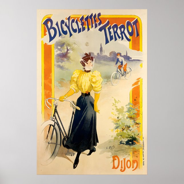 Bicyclettes Terrot Vintage Bicycle Poster (Framsidan)