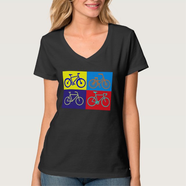 bicycling accessories bicycle cycling cyclists art t shirt (Framsida)