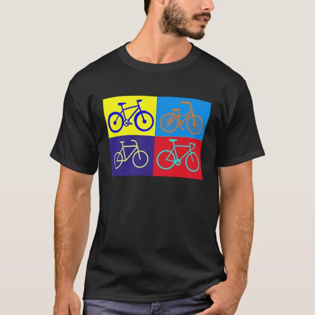 bicycling accessories bicycle cycling cyclists art t shirt (Framsida)