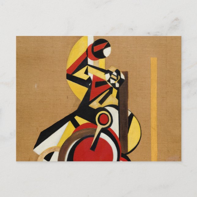 Bicyclist av Laszlo Moholy-Nagy Vykort (Framsida)
