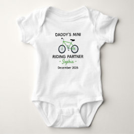 Bicyclist Baby Shower Daddy’s Mini Riding Partner T Shirt