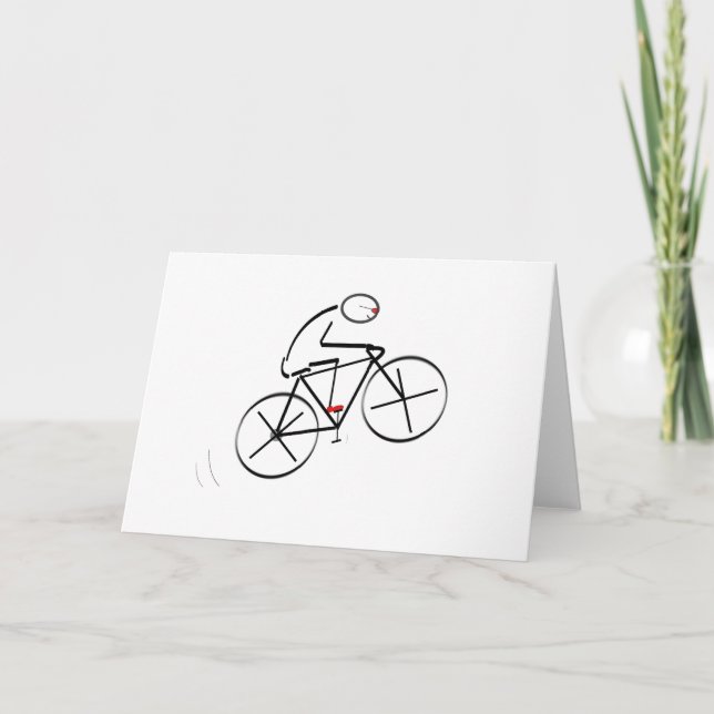 Bicyclist Birthday Kort (Framsida)