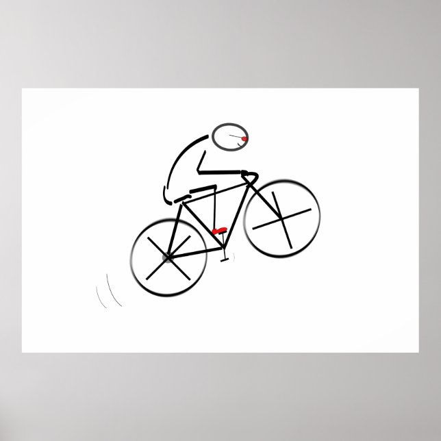 Bicyclist Birthday Poster (Framsidan)