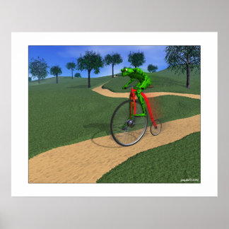 Bicyclist med oskärpa poster
