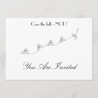 Bicyclist som går över backe skräddarsydda Inbjuda Inbjudningar