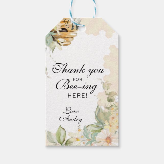 Bidagen, första födelsedagsbitemat, första bisdage presentetikett (Framsidan)