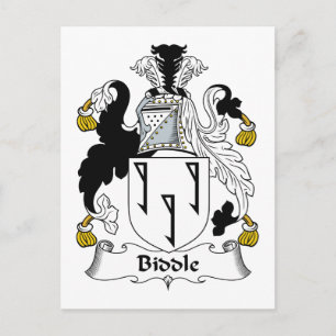 Biddle Family Crest Vykort