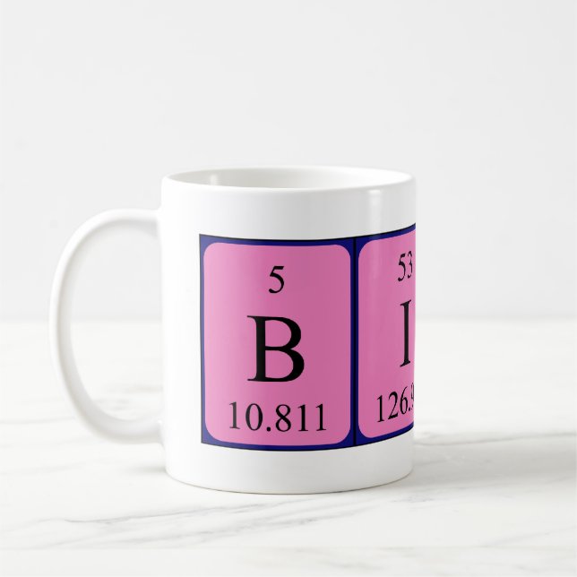 Biddy periodiskt bord namn mugg (Vänster)