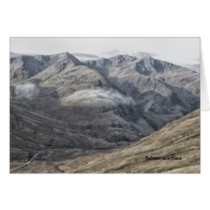 Bidean nam Bian, Glencoe Scotland liggande Hälsningskort