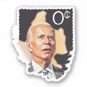 Biden 0 Cent Frimärke No sense No Cents Klistermärken