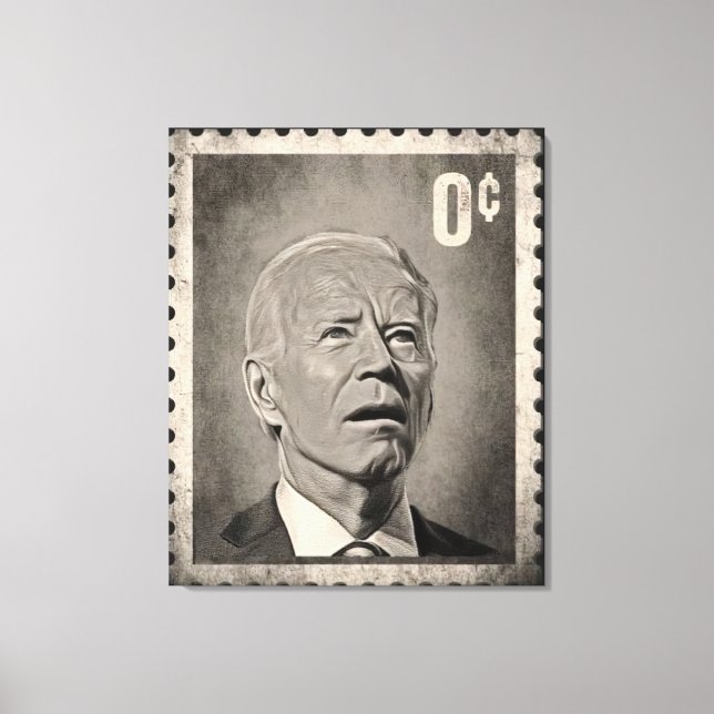 Biden 0 Cent Memine Canvas Art (Framsida)