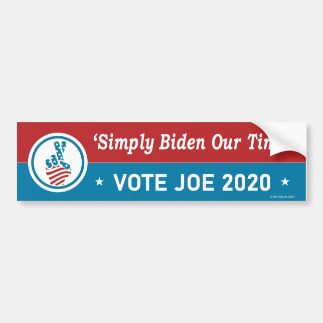 Biden 2020 Bumper Sticker Bildekal (Framsidan)