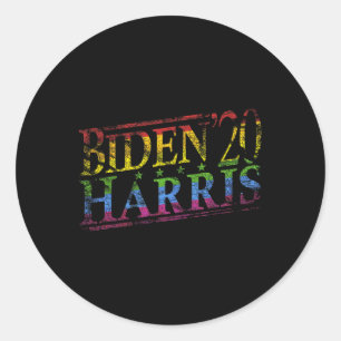 Biden 2020 Gay pride Lgbt Flagga Biden Harris 2020 Runt Klistermärke
