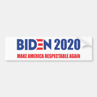 Biden 2020 gör Amerika respektabelt igen Bildekal