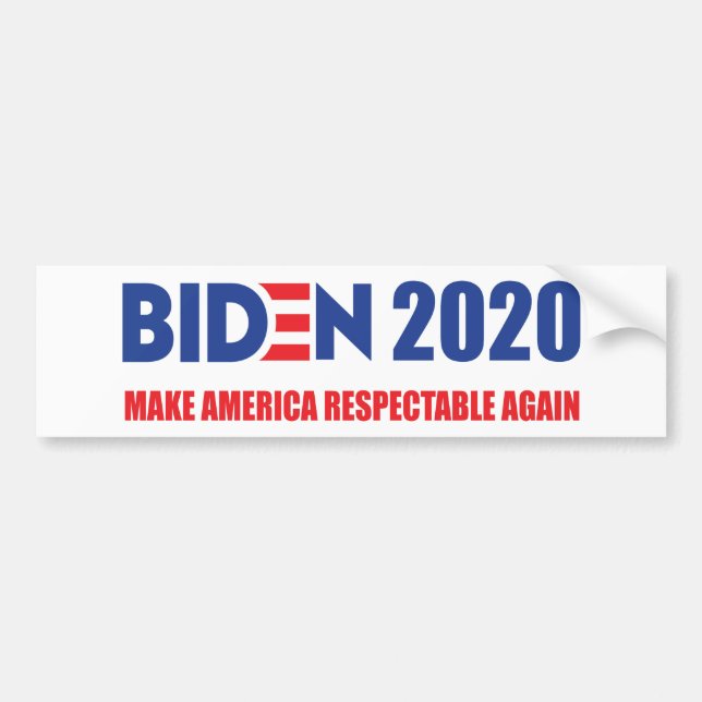 Biden 2020 gör Amerika respektabelt igen Bildekal (Framsidan)