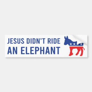 Biden 2020 - Jesus Ride inte en elefant Bildekal
