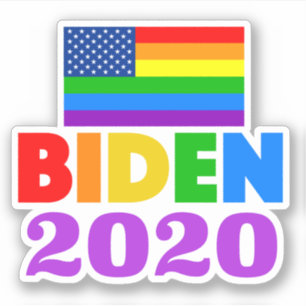 Biden 2020 Rainbow Gay pride Klistermärken