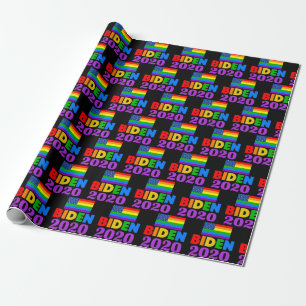 Biden 2020 Rainbow Gay pride Presentpapper