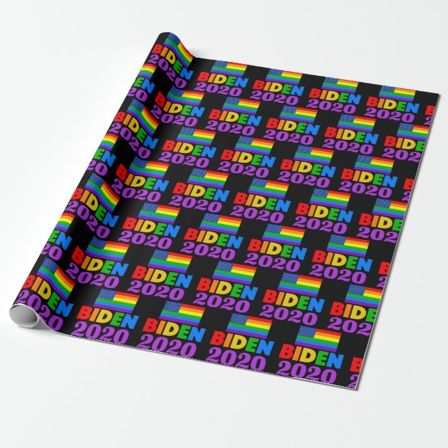 Biden 2020 Rainbow Gay pride Presentpapper (Utrullad)